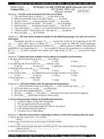 Đề thi khảo sát chất lượng đội tuyển học sinh giỏi môn tiếng anh lớp 9 năm 2019 - 2020 mã 998 | Tiếng Anh, Lớp 9 - Ôn Luyện