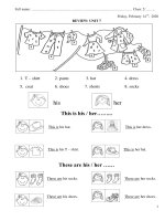 phiếu ôn tập cho học sinh khối lớp 2  tiểu học cao bá quát