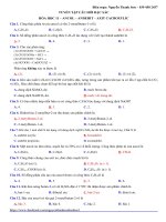 Bài tập trắc nghiệm có đáp án về ancol andehit axit cacboxylic môn hóa học lớp 11 của thầy nguyễn thanh sơn | Lớp 11, Hóa học - Ôn Luyện