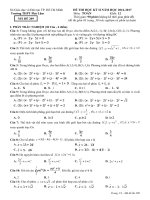 Bài kiểm tra học kỳ 2 môn Toán lớp 12 trường THPT TPhú Lâm năm học 2016 - 2017 mã 209 | Toán học, Lớp 12 - Ôn Luyện