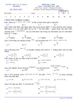 Đề kiểm tra 1 tiết môn toán lớp 11 năm 2019 trường thpt lý tự trọng lần 1 mã 543 | Toán học, Lớp 11 - Ôn Luyện