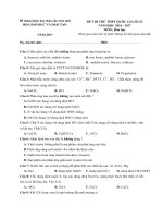 Đề thi thử thpt quốc gia có đáp án theo theo cấu trúc mới môn hóa học năm 2017 bộ giáo dục và đào tạo mã 23 | Đề thi đại học, Hóa học - Ôn Luyện