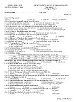 Đề kiểm tra giữa học kì 2 môn địa lý lớp 11 năm 2016 trường thpt bất bạt mã 112 | Lớp 11, Địa lý - Ôn Luyện