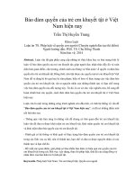 Bảo đảm quyền của trẻ em khuyết tật ở Việt Nam hiện nay