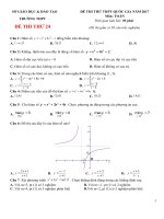 Đề thi thử đại học có đáp án môn toán năm 2017 mã 24 | Toán học, Đề thi đại học - Ôn Luyện