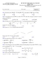 Đề thi thử Toán THPT Quốc gia 2019 trường THPT Tô Hiến Thành – Thanh Hóa | Toán học, Đề thi đại học - Ôn Luyện