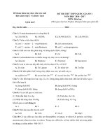 Đề thi thử thpt quốc gia có đáp án theo theo cấu trúc mới môn hóa học năm 2017 bộ giáo dục và đào tạo mã 1 | Đề thi đại học, Hóa học - Ôn Luyện