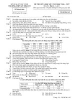 Đề thi giữa học kì 2 môn địa lý lớp 11 năm 2016 trường thpt lý thái tổ mã 165 | Lớp 11, Địa lý - Ôn Luyện