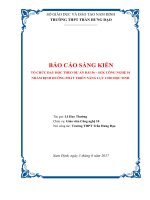 tổ chức dạy học theo dự án bài 56 – sgk công nghệ 10 nhằm định hướng phát triển năng lực cho học sinh 