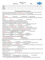 Đề kiểm tra 45 phút có đáp án môn sinh học lớp 10 mã 1 | Lớp 10, Sinh học - Ôn Luyện