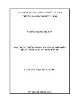 Hoạt động chứng minh của tòa án nhân dân trong pháp luật tố tụng dân sự 