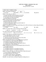 Đề kiểm tra 45 phút môn sinh học lớp 10 năm 2018 mã 1 | Lớp 10, Sinh học - Ôn Luyện