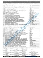 Bài tập về causes and effects môn tiếng anh lớp 9 của thầy đỗ bình | Tiếng Anh, Lớp 9 - Ôn Luyện