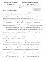 Đề thi học kì 2 Toán 10 năm 2019 – 2020 trường THPT Phú Lương – Thái Nguyên | Toán học, Lớp 10 - Ôn Luyện