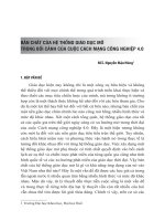 Bản chất của hệ thống giáo dục mở trong bối cảnh của cuộc cách mạng công nghiệp 4.0