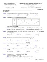 Đề thi thử thpt quốc gia môn toán 2019 trường THPT Lục Nam lần 1 | Toán học, Đề thi đại học - Ôn Luyện