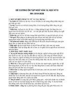 Đề ôn thi học kì 2 môn Văn lớp 10 THPT Đinh Tiên Hoàng | Ngữ văn, Lớp 10 - Ôn Luyện