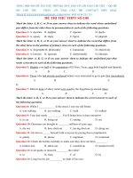 2019_2020_form đề thi 50 câu của Bộ do các giáo viên chuyên ngữ biên soạn có lời giải chit iết | Tiếng Anh, Lớp 12 - Ôn Luyện