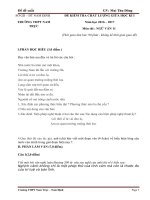 Đề thi thử giữa học kì 1 môn Văn lớp 11 THPT Nam Trực - Đề 2 | Ngữ văn, Lớp 11 - Ôn Luyện