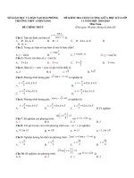 Đề thi giữa học kì 1 môn Toán lớp 11 THPT Anhxtanh có đáp án | Toán học, Lớp 11 - Ôn Luyện