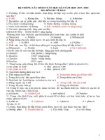 Bài tập trắc nghiệm về hố hấp tế bào môn sinh học lớp 10 năm 2017 | Lớp 10, Sinh học - Ôn Luyện