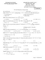 Đề kiểm tra Đại số 10 chương 2 năm 2019 – 2020 trường Thanh Miện – Hải Dương | Toán học, Lớp 10 - Ôn Luyện