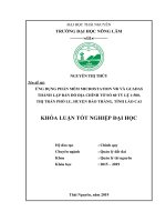 Ứng Dụng Phần Mềm Microstation V8i Và Gcadas Thành Lập Bản Đồ Địa Chính Tờ Số 60 Tỷ Lệ 1 Chia 500