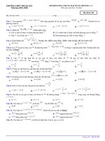 Đề kiểm tra chung Đại số 10 chương 1 – 2 năm 2019 – 2020 trường Trung Giã – Hà Nội | Toán học, Lớp 10 - Ôn Luyện