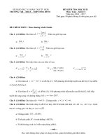 Bài kiểm tra có đáp án chi tiết học kỳ 2 môn Toán lớp 11 trường THPT Hòa bình năm học 2016 - 2017 | Toán học, Lớp 11 - Ôn Luyện