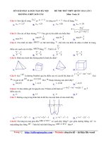 Đề thi thử thpt quốc gia môn toán lớp 12 năm 2018 trường thpt sơn tây lần 1 | Toán học, Đề thi đại học - Ôn Luyện