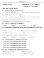 Đề kiểm tra học kì 2 môn địa lý lớp 11 năm 2016 của lê hoàng văn | Lớp 11, Địa lý - Ôn Luyện