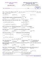Đề kiểm tra 45′ Đại số 10 HK2 năm 2019 – 2020 trường THPT Thanh Miện – Hải Dương | Toán học, Lớp 10 - Ôn Luyện