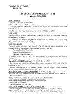 Đề cương ôn tập học kì 1 môn Sử lớp 11 THPT Yên Hòa năm 2020 - 2021 | Lớp 11, Lịch sử - Ôn Luyện