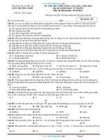 Đề thi thử kỳ thi THPT quốc gia năm 2020 môn sinh của sở giáo dục và đào tạo Nghệ an | Đề thi đại học, Sinh học - Ôn Luyện