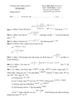 Bài kiểm tra học kỳ 2 môn Toán lớp 11 trường THPT Bình chánh năm học 2016- 2017 | Toán học, Lớp 11 - Ôn Luyện