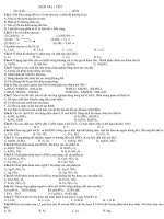 Đề kiểm tra 1 tiết môn hóa học lớp 11 mã 84 | Lớp 11, Hóa học - Ôn Luyện