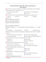 Đề thi thử có đáp án chi tiết kỳ thi THPT quốc gia môn sinh trường THPT Lê hoàn | Đề thi đại học, Sinh học - Ôn Luyện