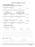 Bộ đề kiểm tra học kì 1 môn toán lớp 3