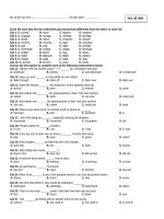 Đề kiểm tra có đáp án môn tiếng anh lớp 9 mã 858 | Tiếng Anh, Lớp 9 - Ôn Luyện