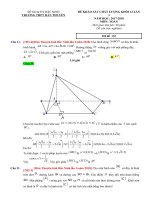 Đề khảo sát chất lượng môn toán lớp 12 năm học 2017 trường THPT hàn thuyên lần 3 mã 132 | Toán học, Lớp 12 - Ôn Luyện