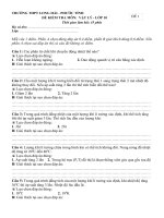 Đề kiểm tra 45 phút môn vật lý lớp 10 trường thpt long hải phước tỉnh mã 1 | Vật Lý, Lớp 10 - Ôn Luyện