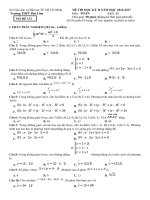 Bài kiểm tra học kỳ 2 môn Toán lớp 12 trường THPT TPhú Lâm năm học 2016 - 2017 mã 132 | Toán học, Lớp 11 - Ôn Luyện