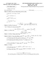 Đề kiểm định chất lượng Toán 10 lần 2 năm 2019 – 2020 trường THPT Yên Phong 2 – Bắc Ninh | Toán học, Lớp 10 - Ôn Luyện