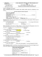 Đề thi học sinh giỏi tỉnh môn Tiếng Anh lớp 9 năm 2019 - 2020 phần 2 | Tiếng Anh, Lớp 9 - Ôn Luyện