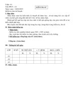 Đề kiểm tra 45 phút môn sinh học lớp 10 năm 2019 | Lớp 10, Sinh học - Ôn Luyện