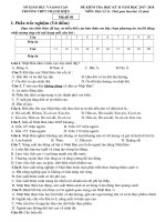 Đề thi học kì 2 môn địa lý lớp 11 năm 2017 trường thpt thanh miện mã 1 | Lớp 11, Địa lý - Ôn Luyện