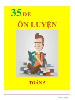 TUYỂN tập 35 đề ôn LUYỆN TOÁN 5 