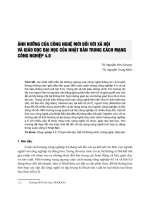Ảnh hưởng của công nghệ mới đối với xã hội và giáo dục đại học của Nhật Bản trong cách mạng công nghiệp 4.0