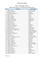 Đề cương ôn tập về vocabulary môn tiếng anh lớp 9 | Tiếng Anh, Lớp 9 - Ôn Luyện