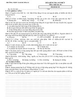 Đề kiểm tra 45 phút môn sinh học lớp 10 trường thpt tam dương 2 mã 132 | Lớp 10, Sinh học - Ôn Luyện